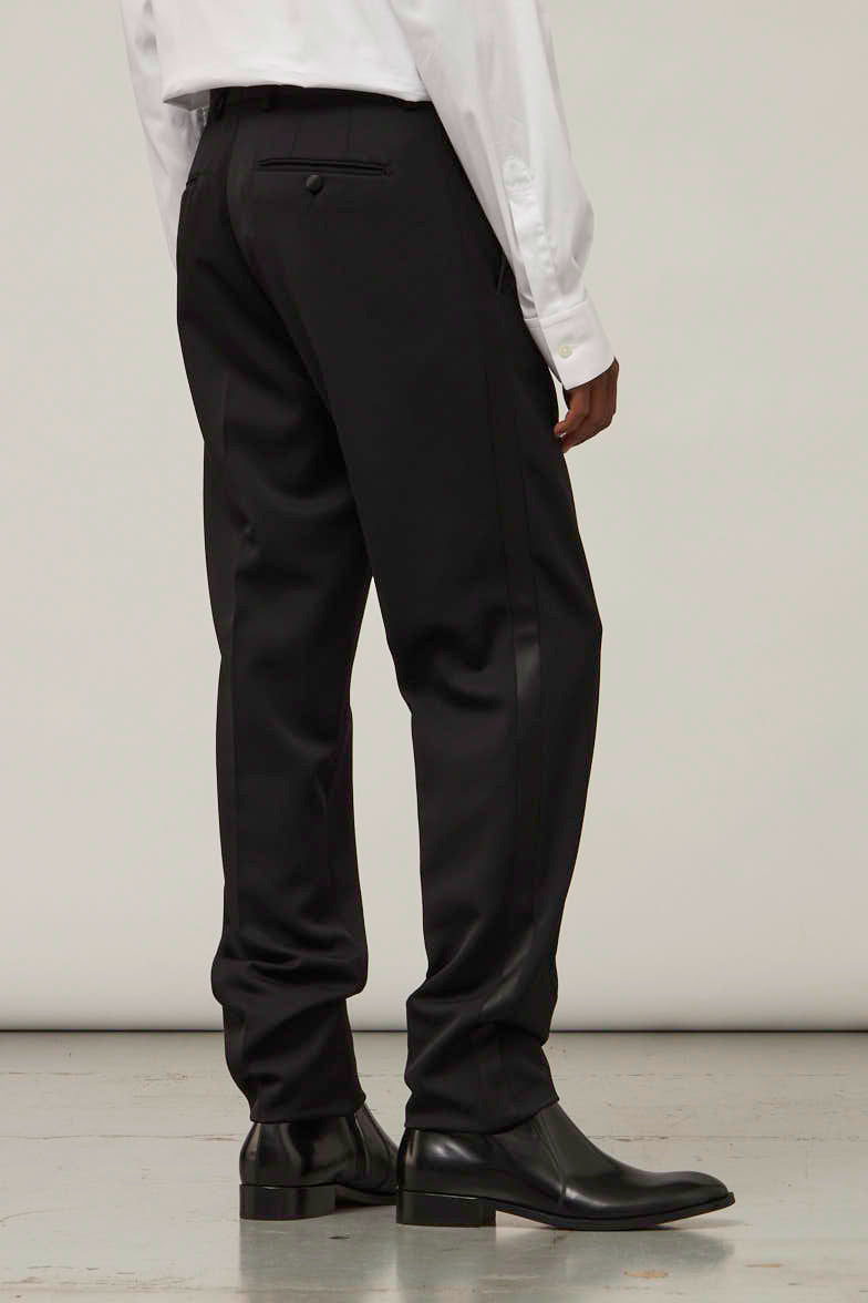 Tailored-Cut Tuxedo Pants