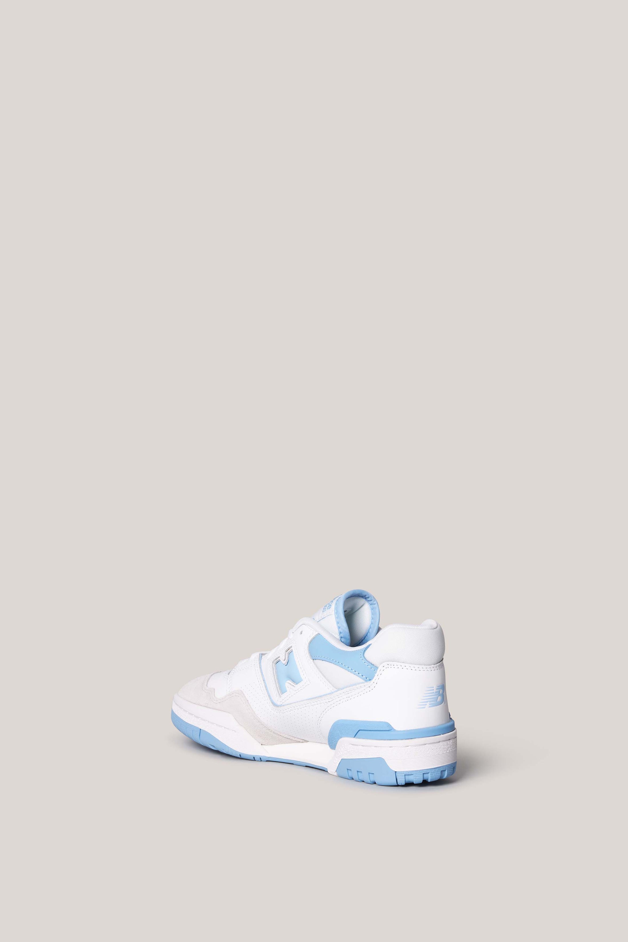 White-White Blue 550 Sneakers