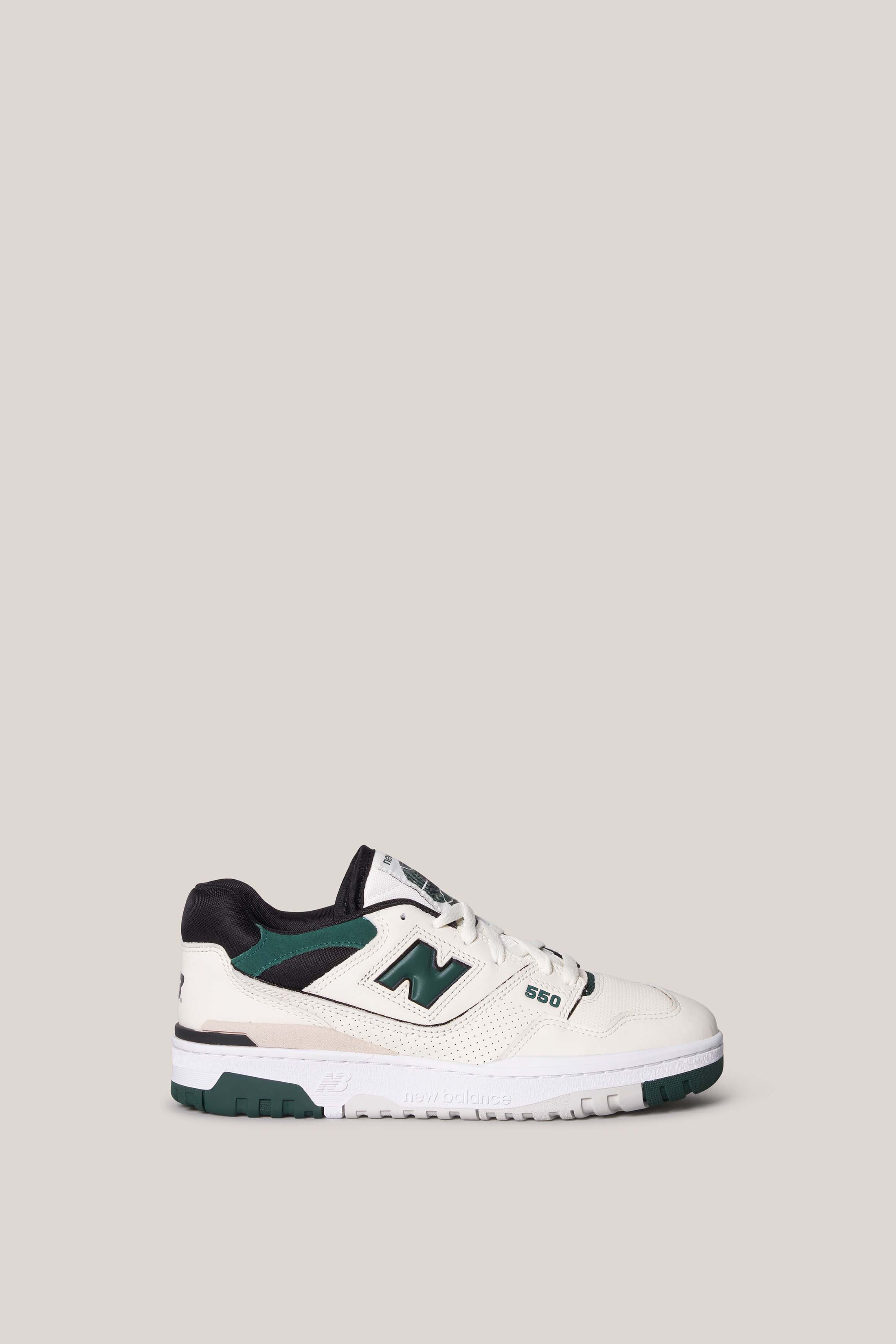 White-Green 550 Sneakers