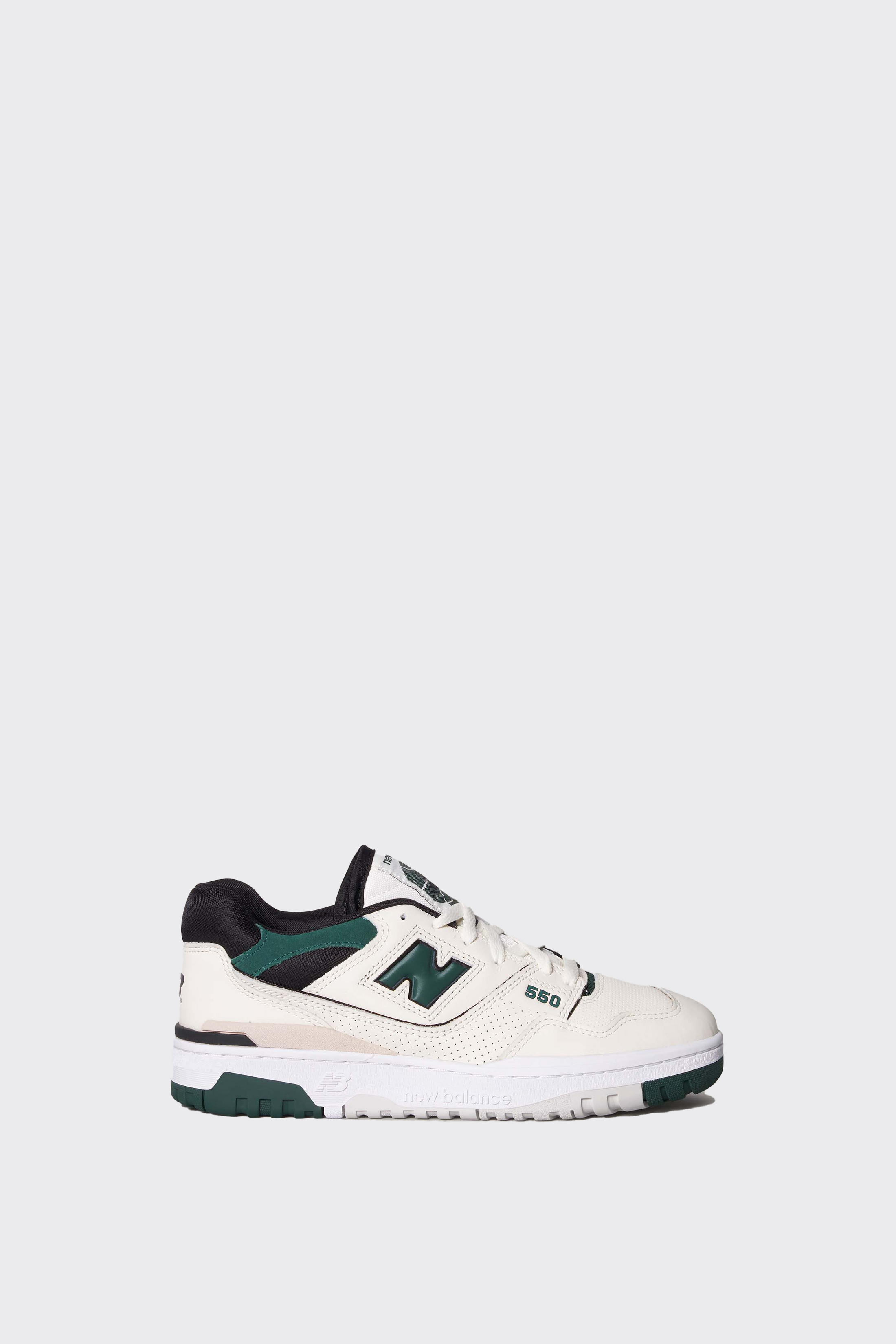 White-Green 550 Sneakers