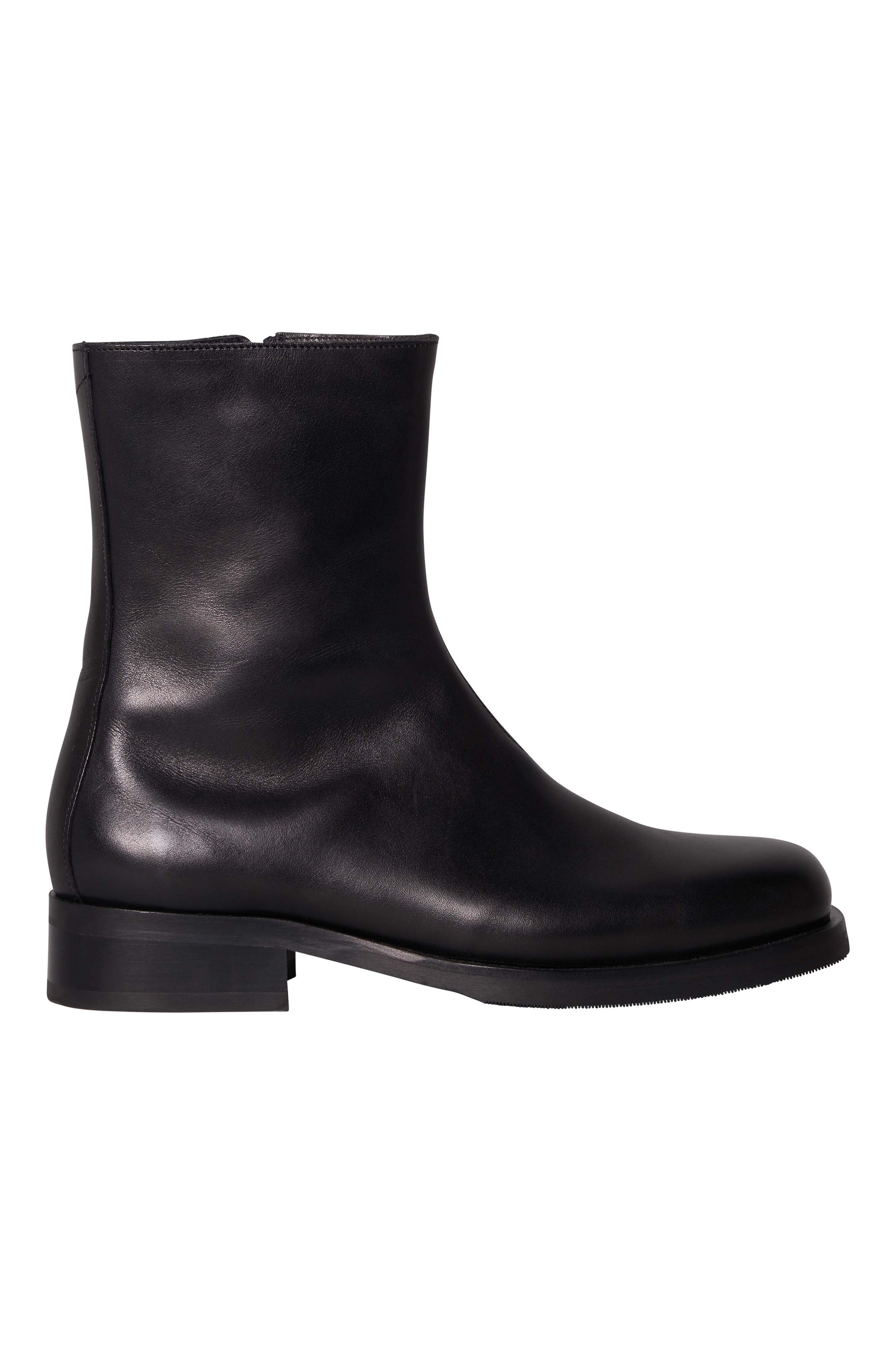Black Leather Camion Boots – MODES