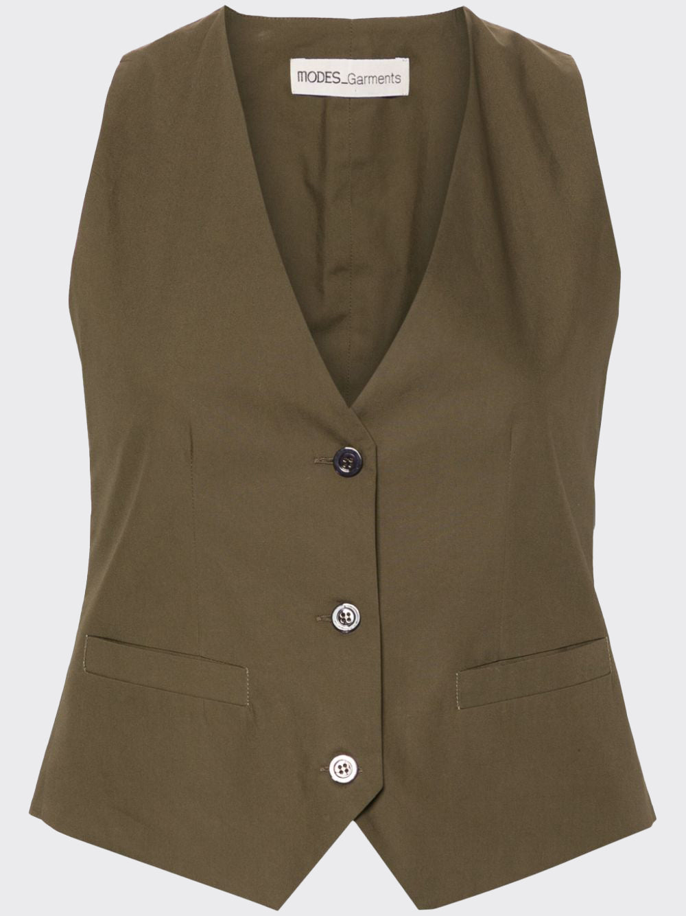 V-neck cotton waistcoat