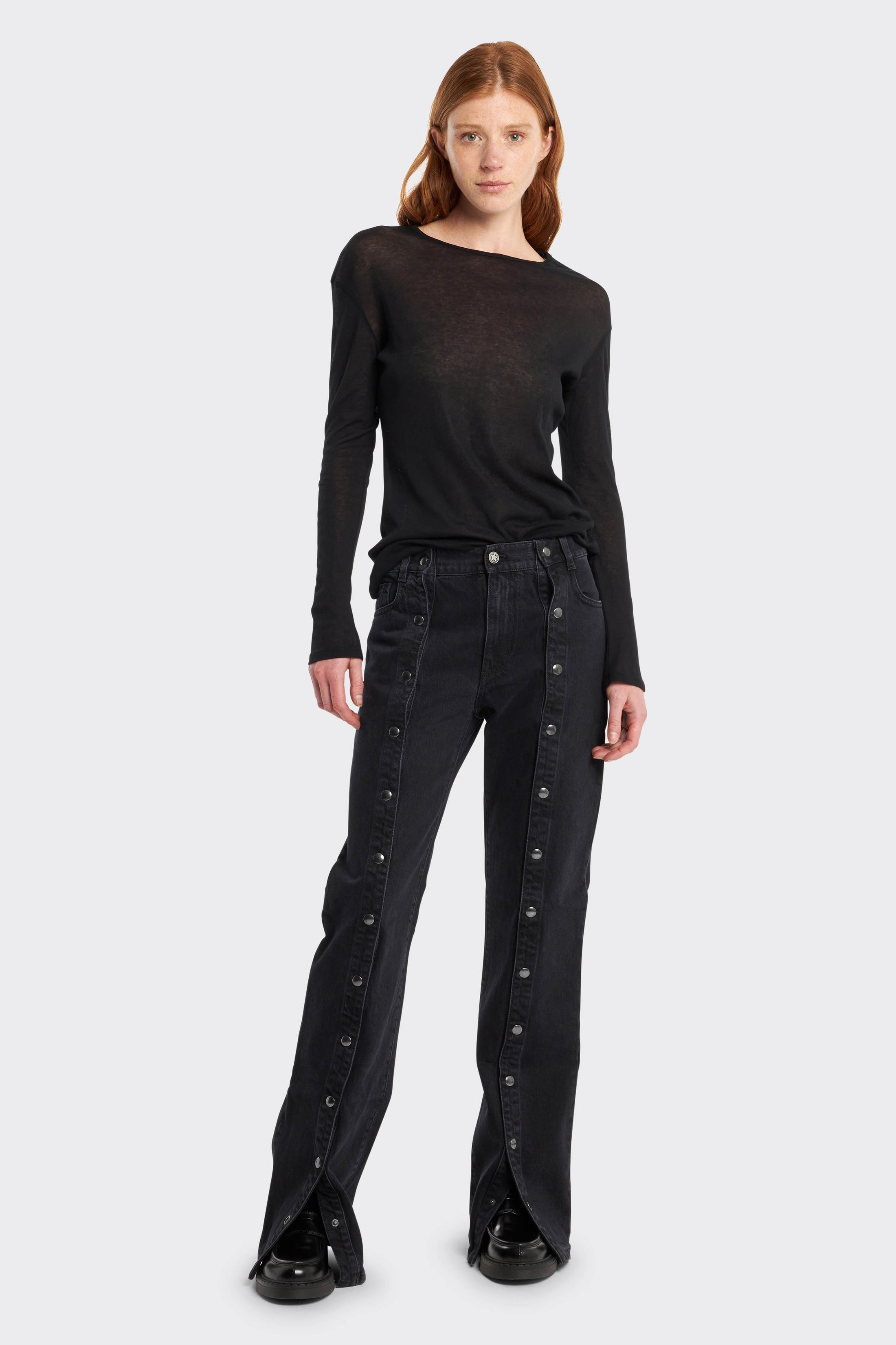 Straight Buttons Jeans