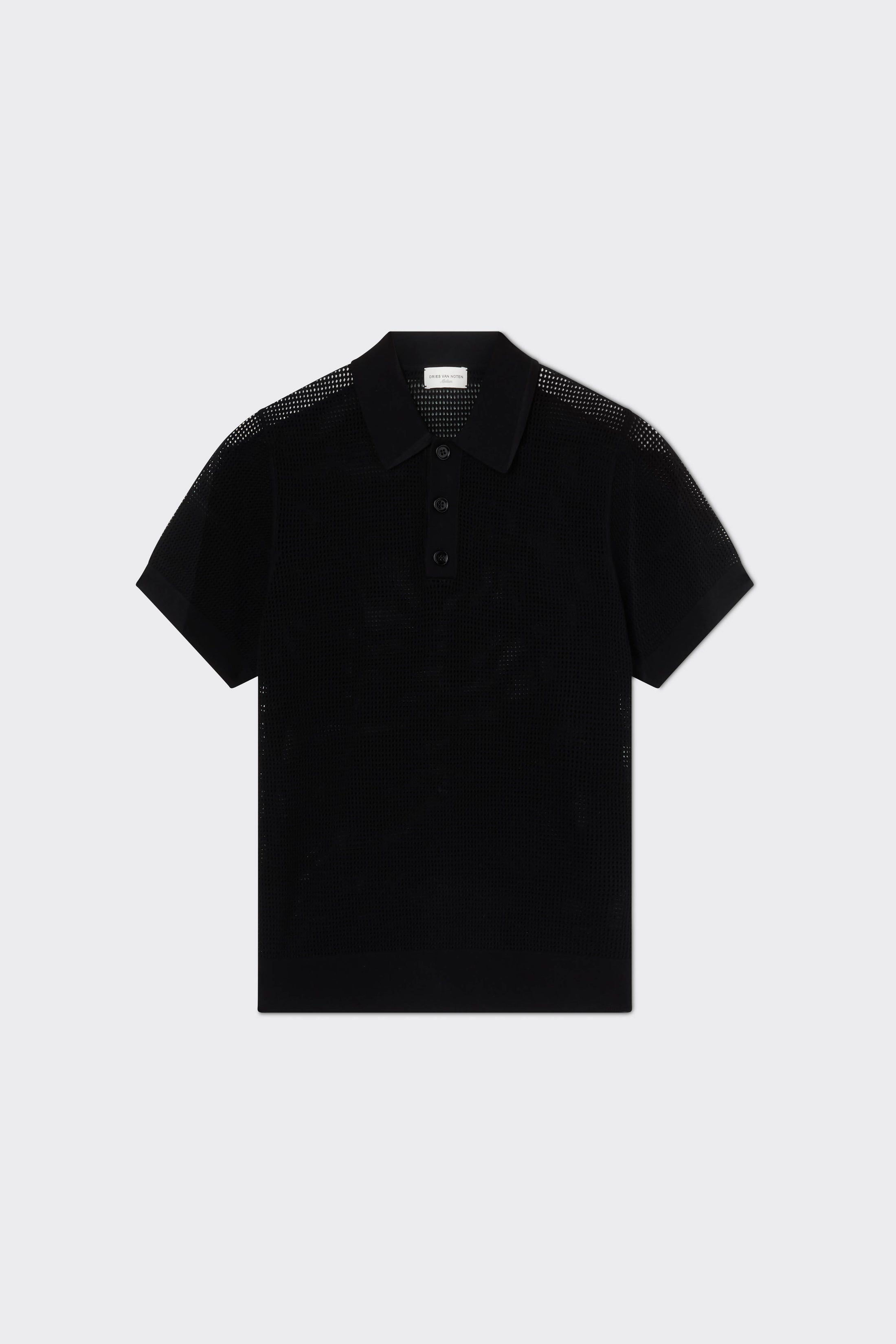 Polo Shirt in Pointelle Knit