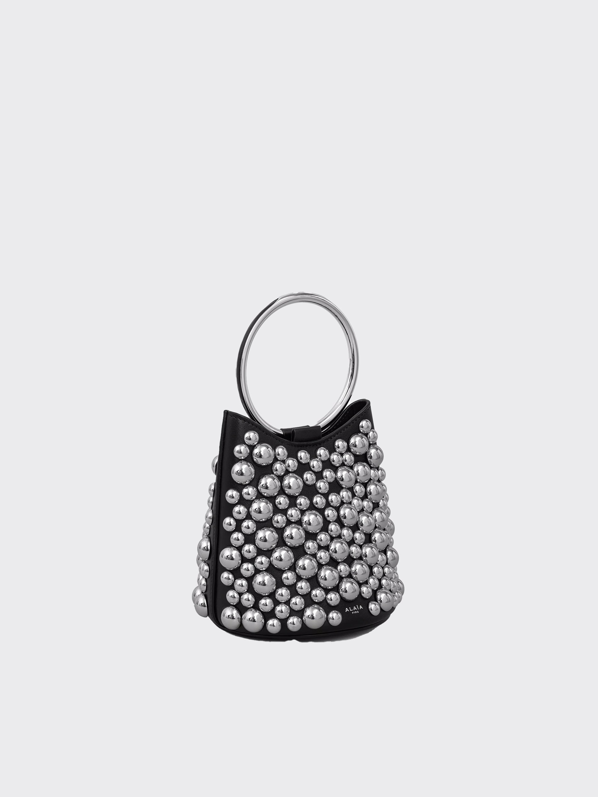 Mini Ring Leather Bucket Bag