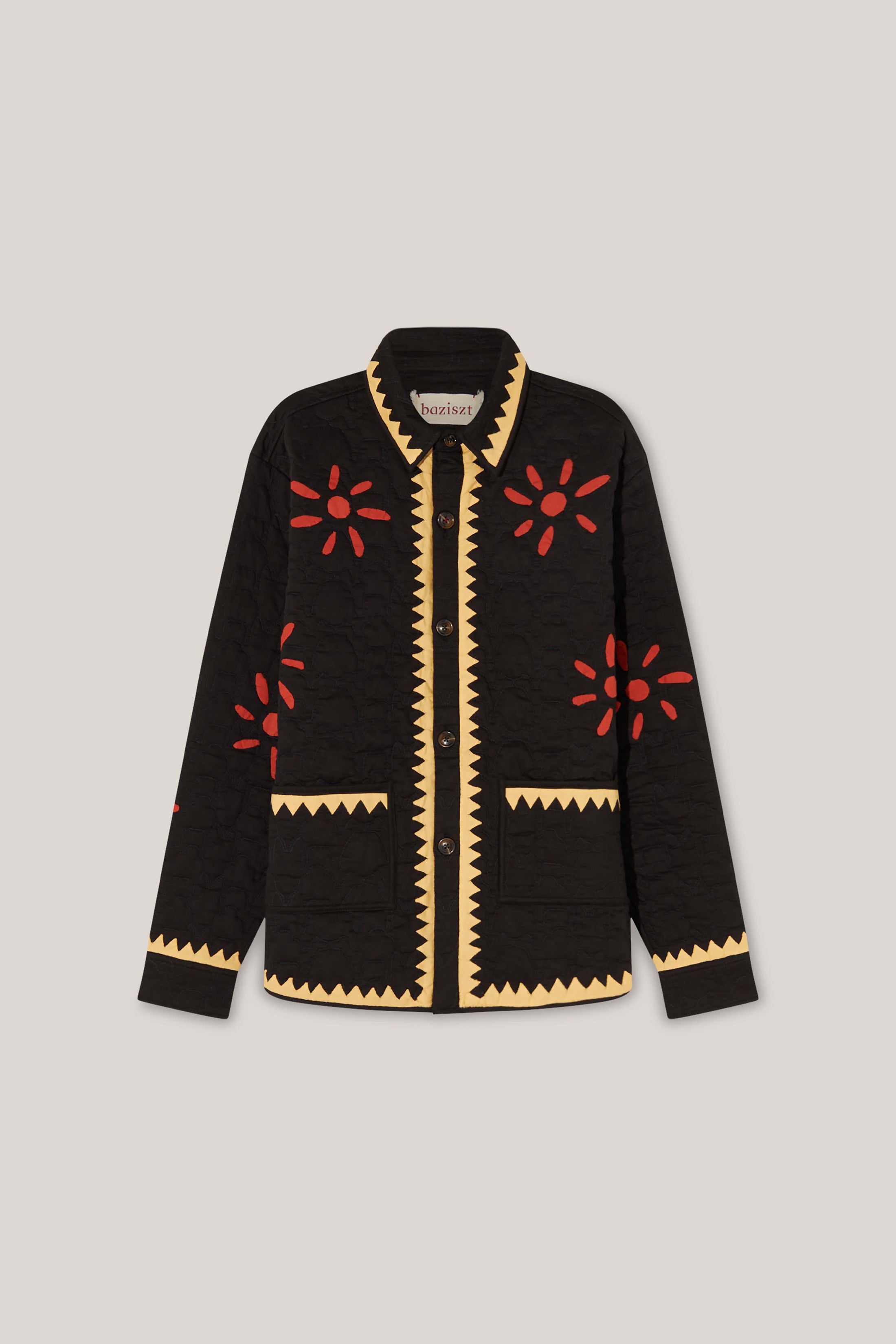 Graphic-Print Quilted Jacket