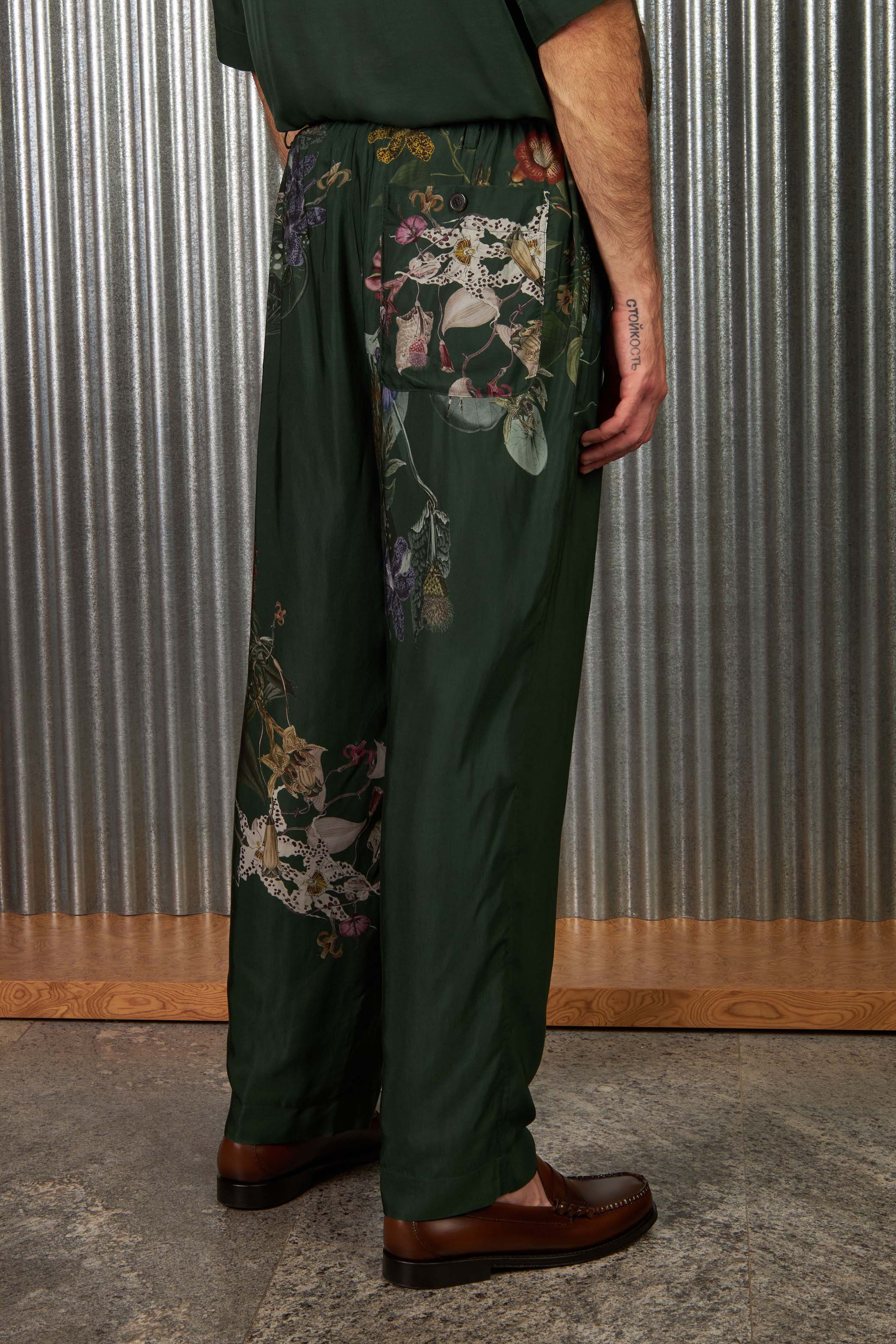 Satin Trousers With Floral Print
