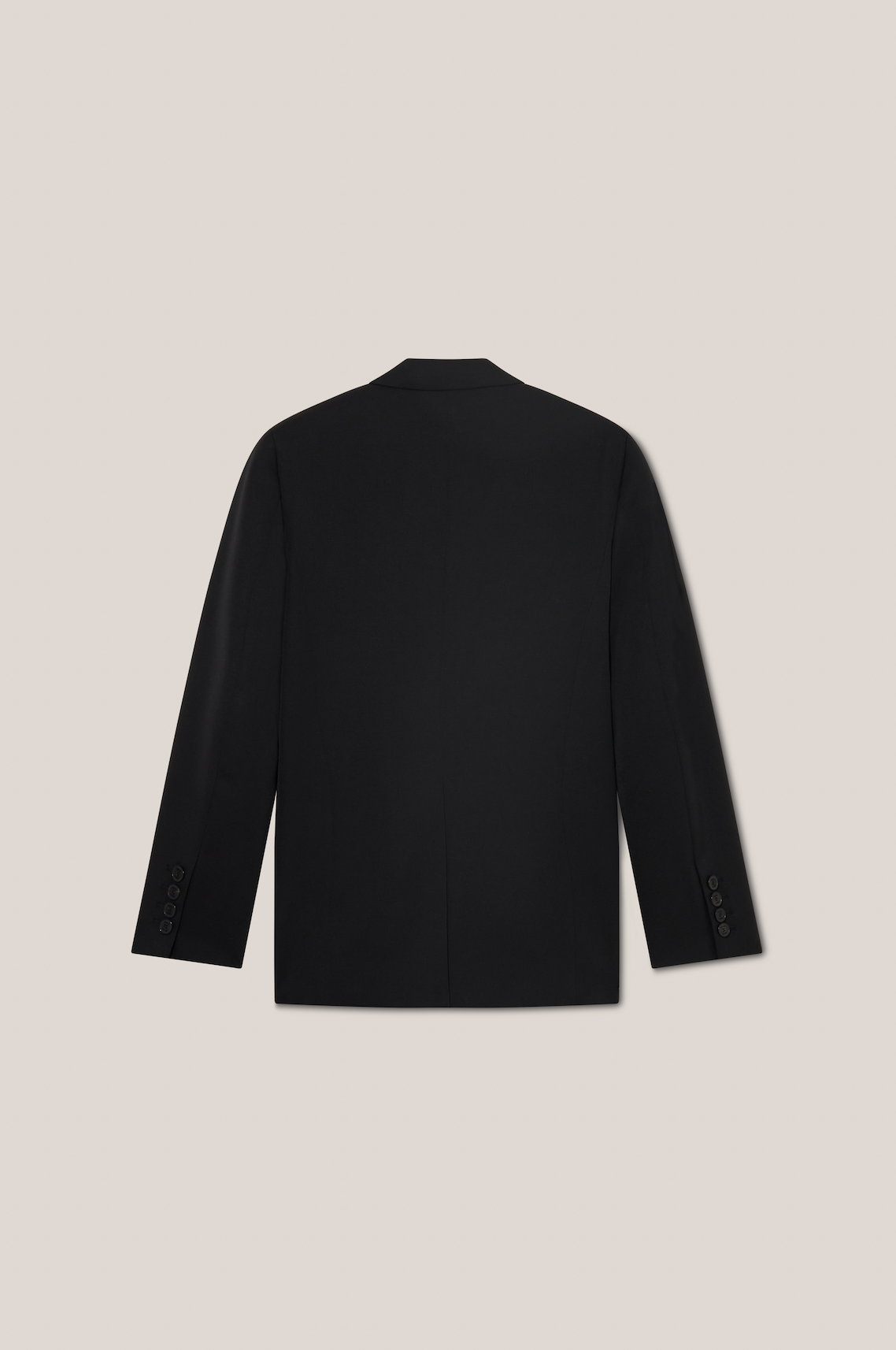 Black Sartorial Gabardine Wool Jacket