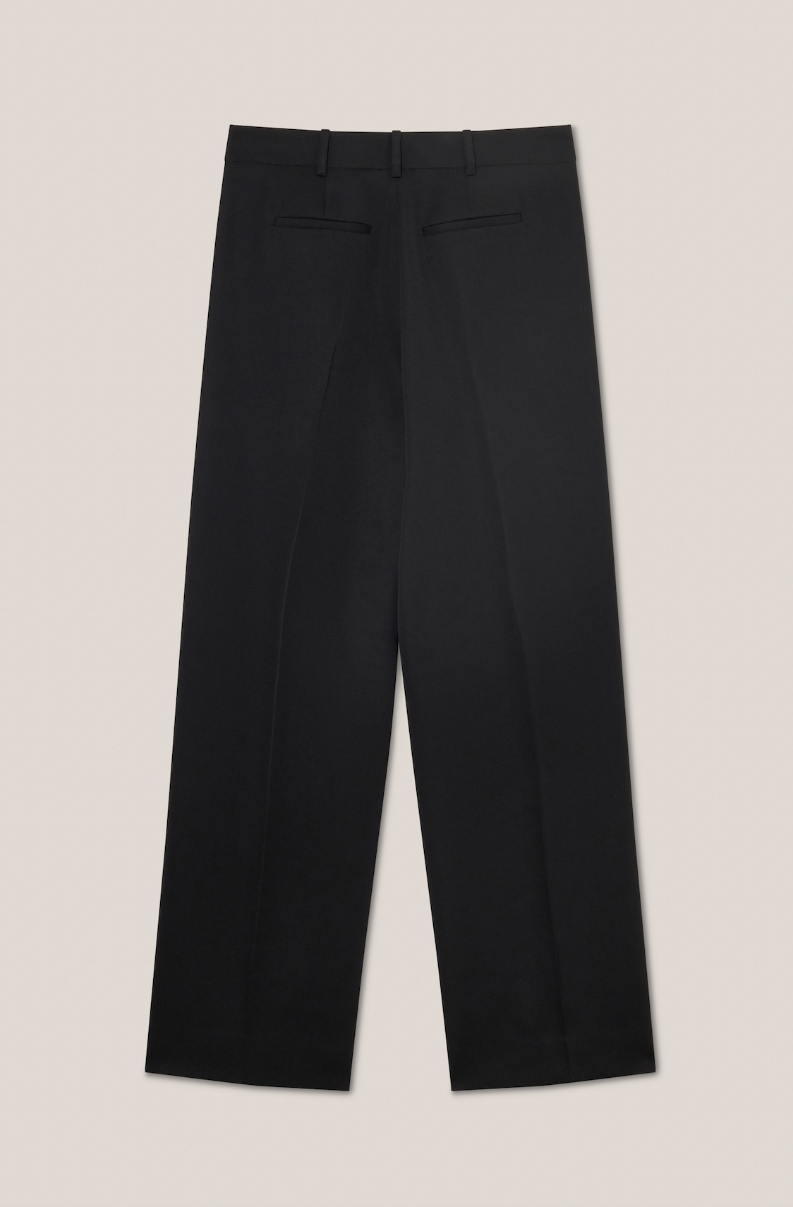Black Sartorial Gabardine Wool Trousers