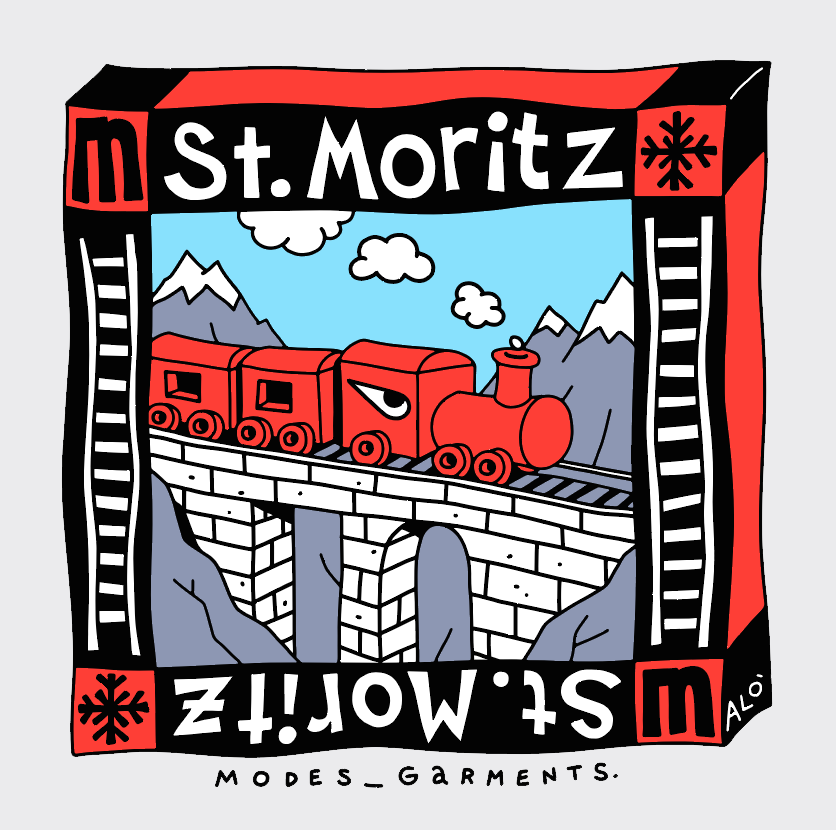 Unisex Sankt Moritz Print T-shirt