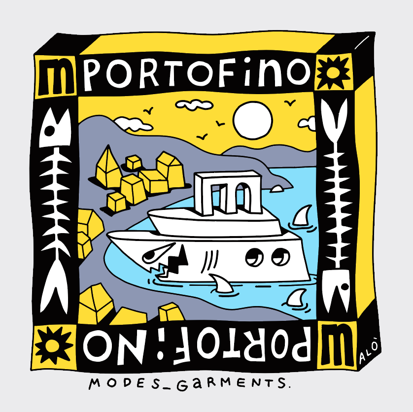 Unisex Portofino Print T-Shirt