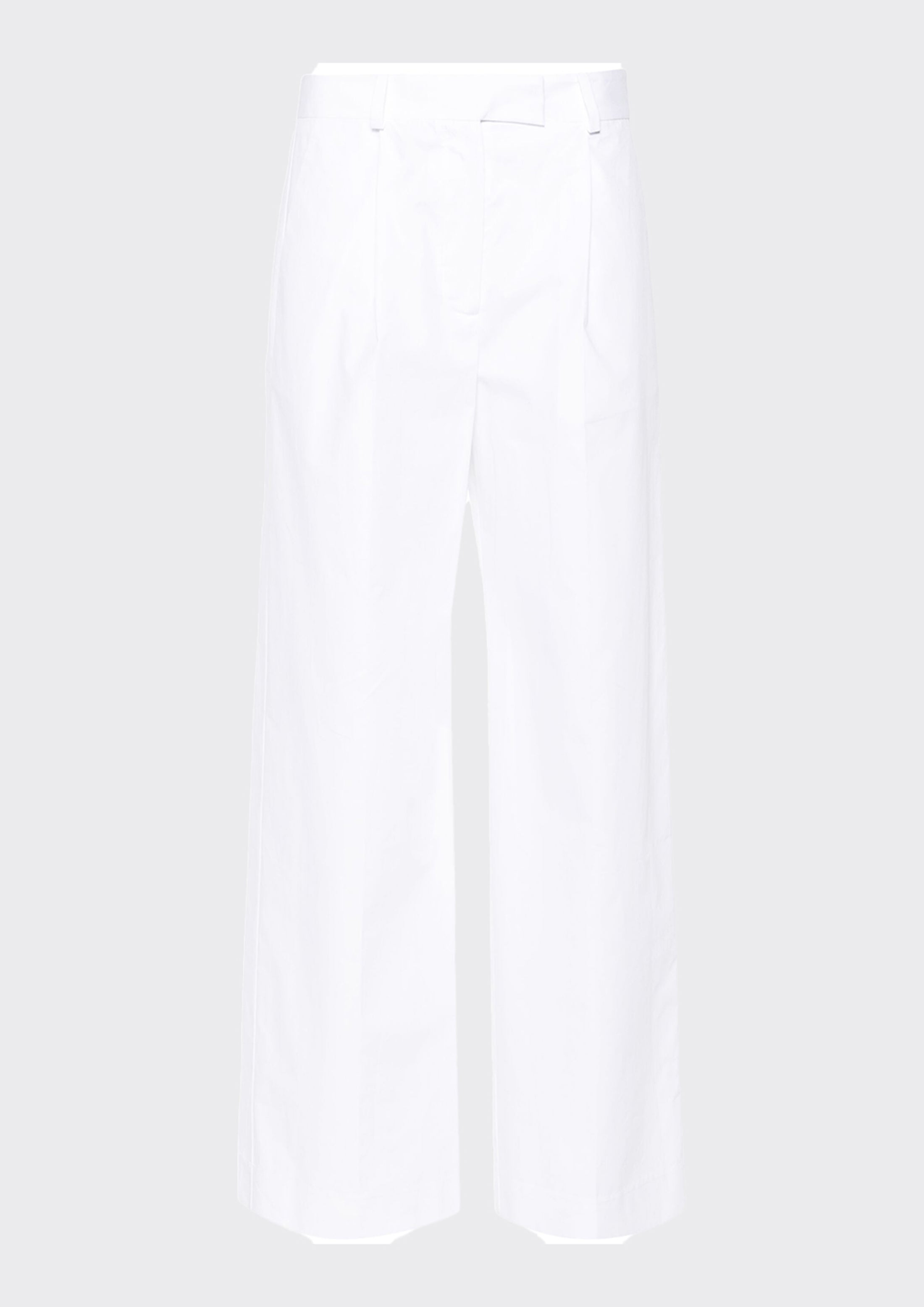 Poplin straight-leg trousers