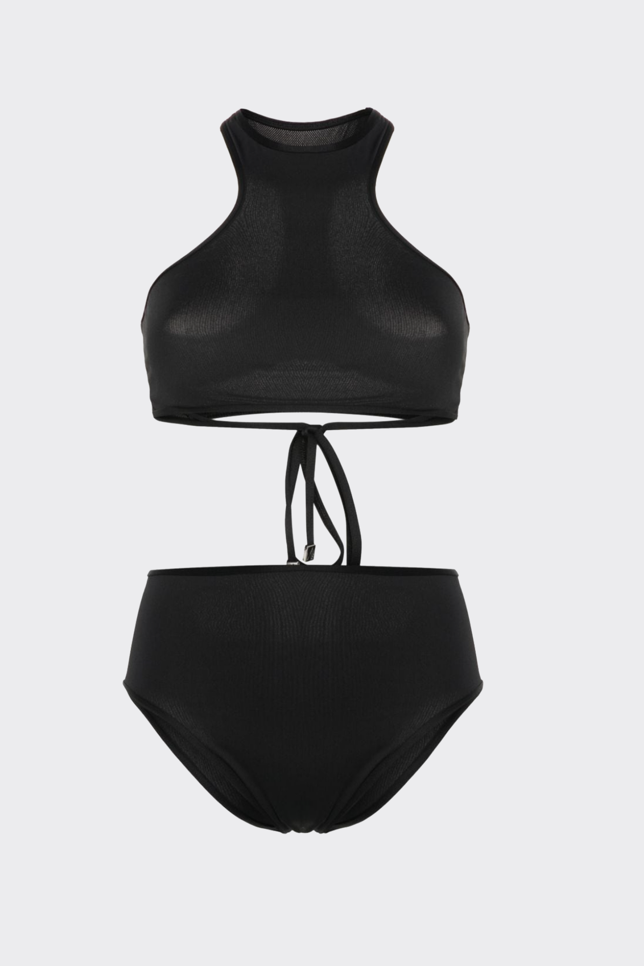 Black Mesh-Panelling Bikini
