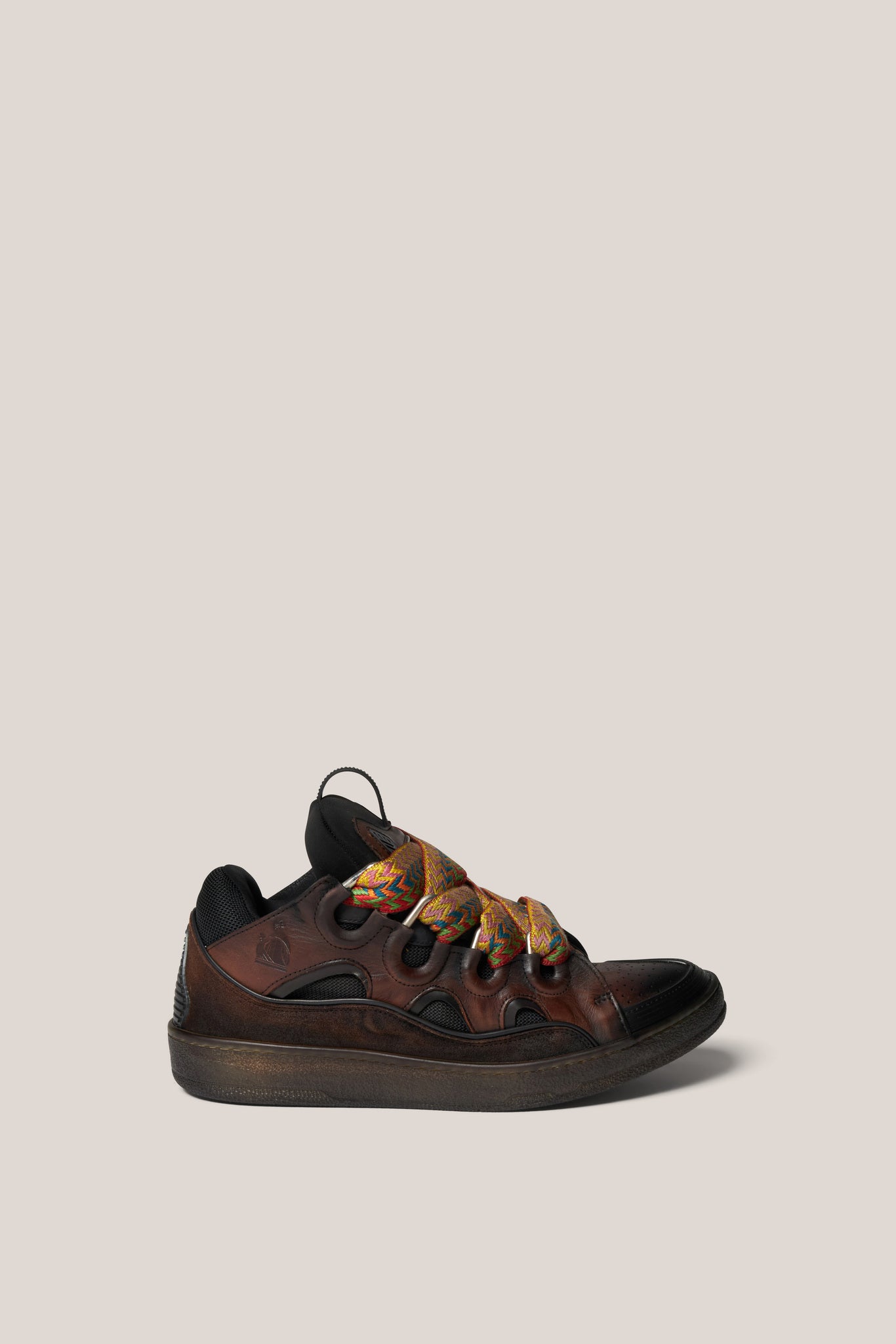 Black And Brown Curb Sneakers
