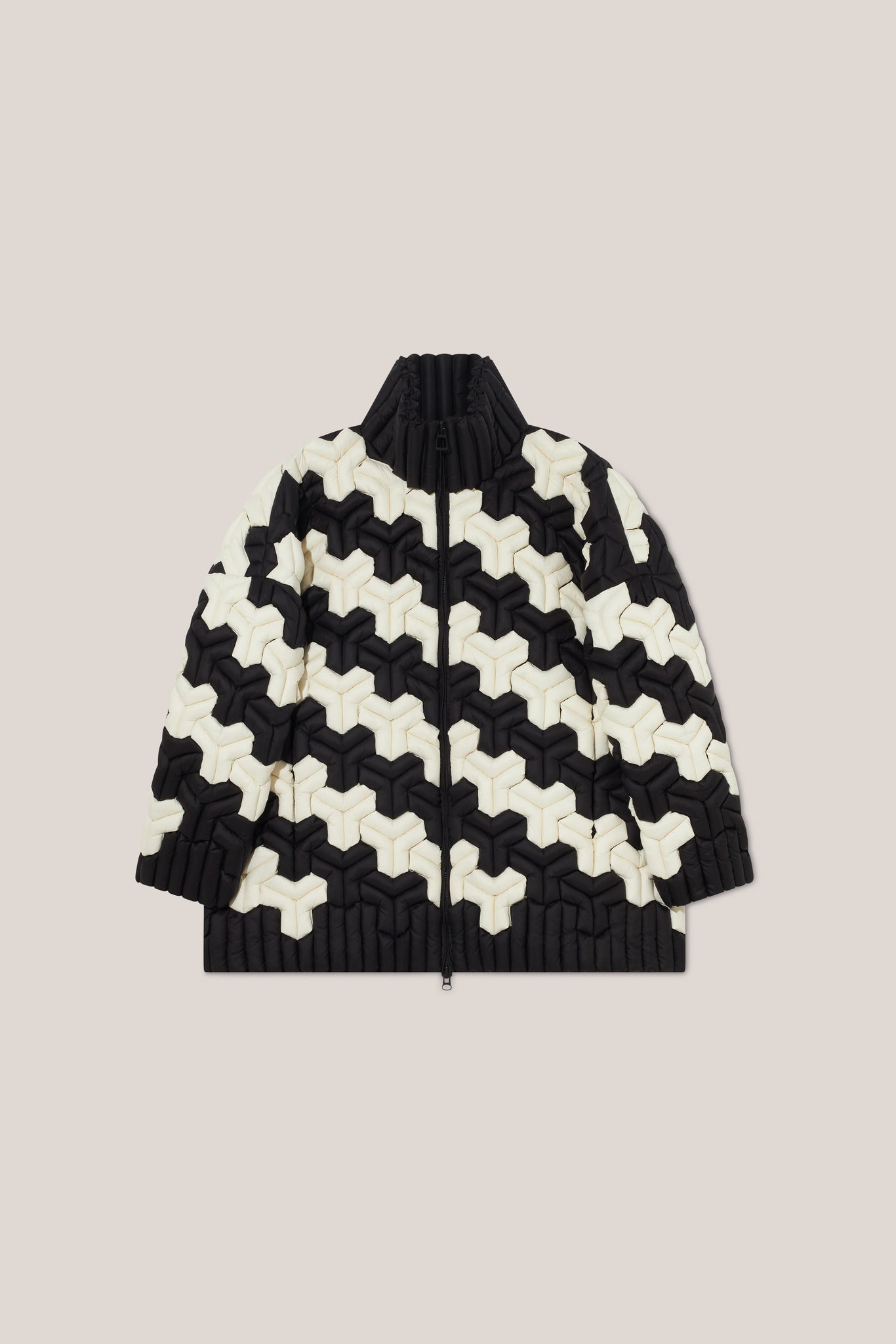 Triangle Black and White Down Jacket