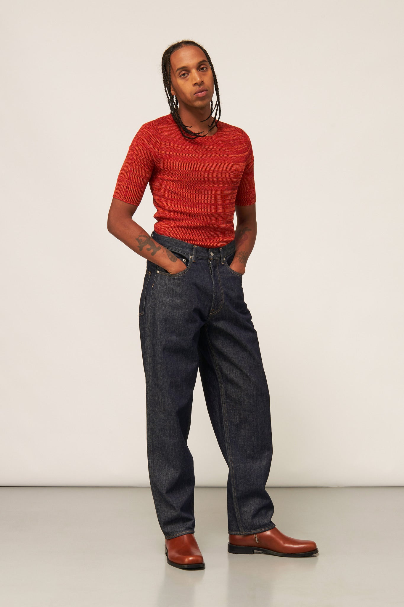 Hard Twist Denim Wide Pants – MODES