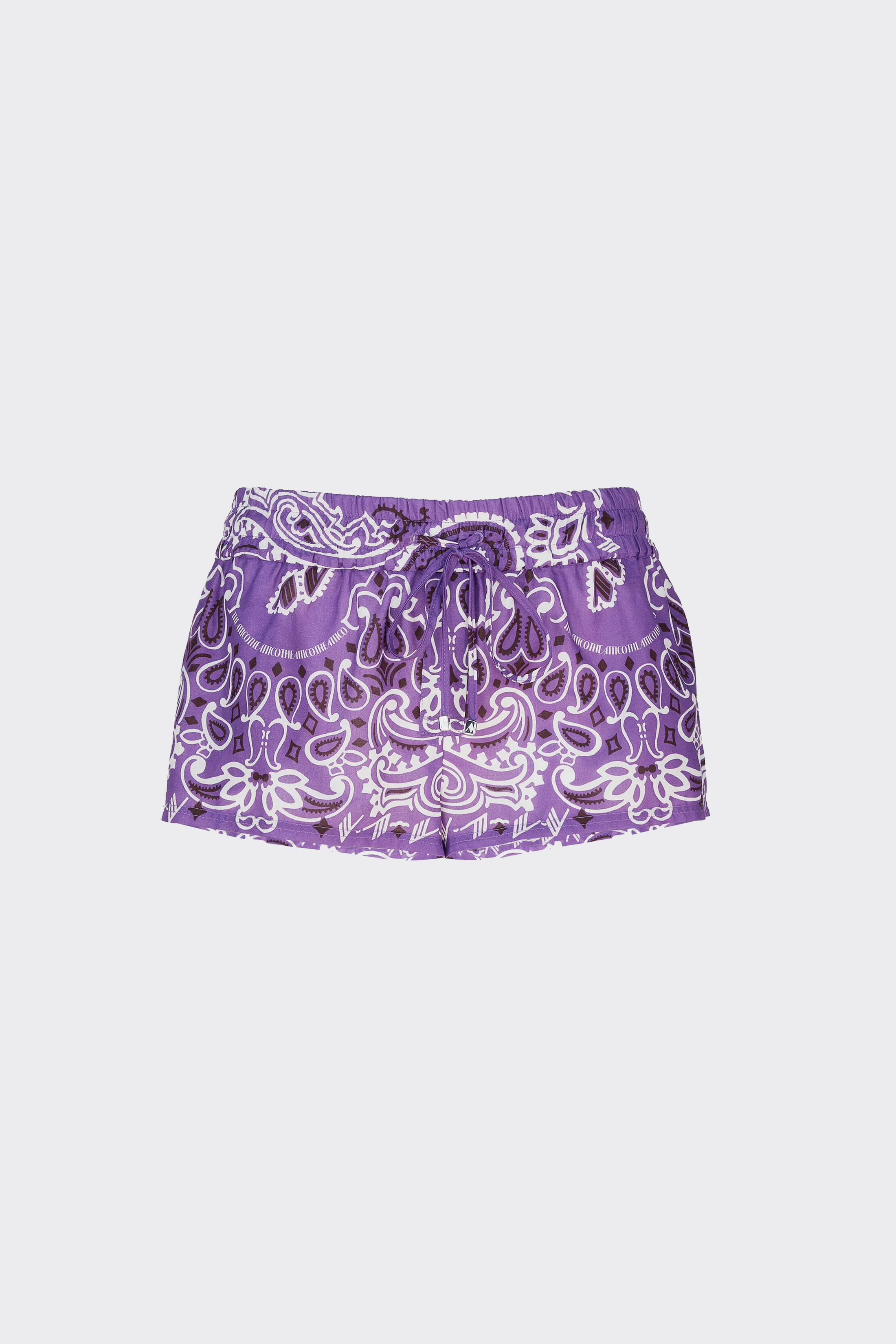 Violet/Brown and White Shorts